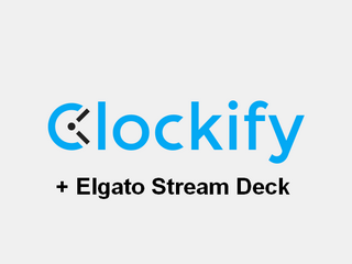 Banner saying Clockify + Elgato Stream Deck