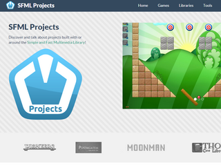 Screenshot of the SFML Project website