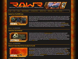 Screenshot of the rawr4firefall.com website